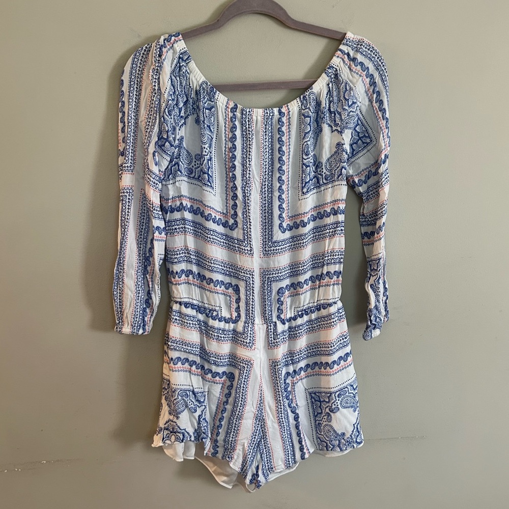 Lovers and Friends Carmella Romper in Bella Scarf Boho Size Medium - Picture 8 of 9